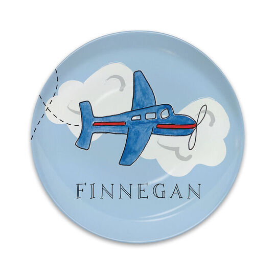 Airplane Melamine Snack Plate